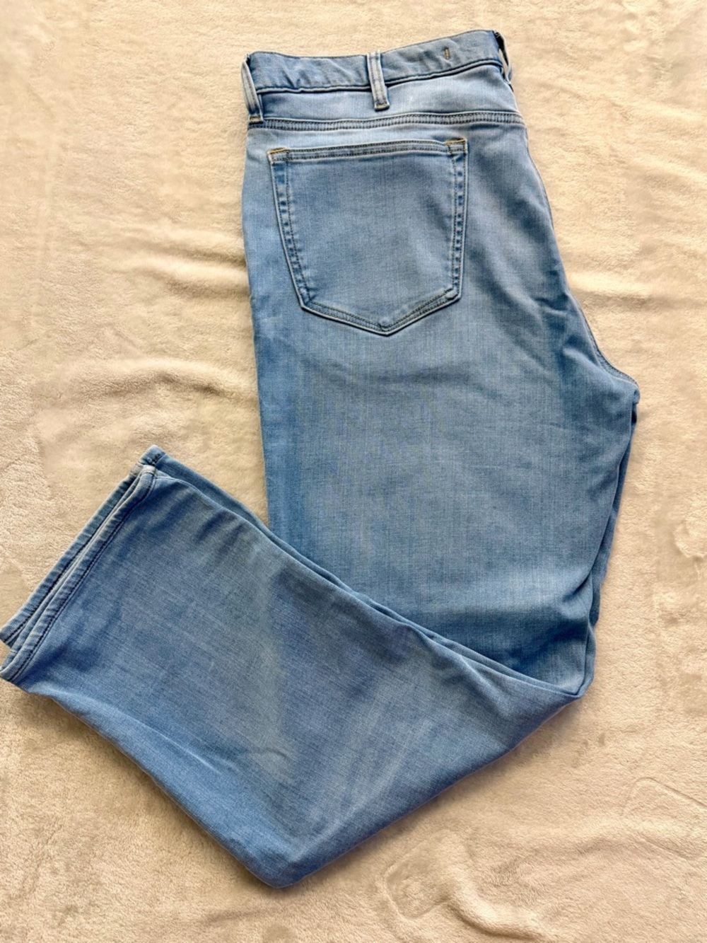 Banana Republic Luxe Traveler Slim Fit Jeans Light Wash 38x28 (Hemmed) Stretch